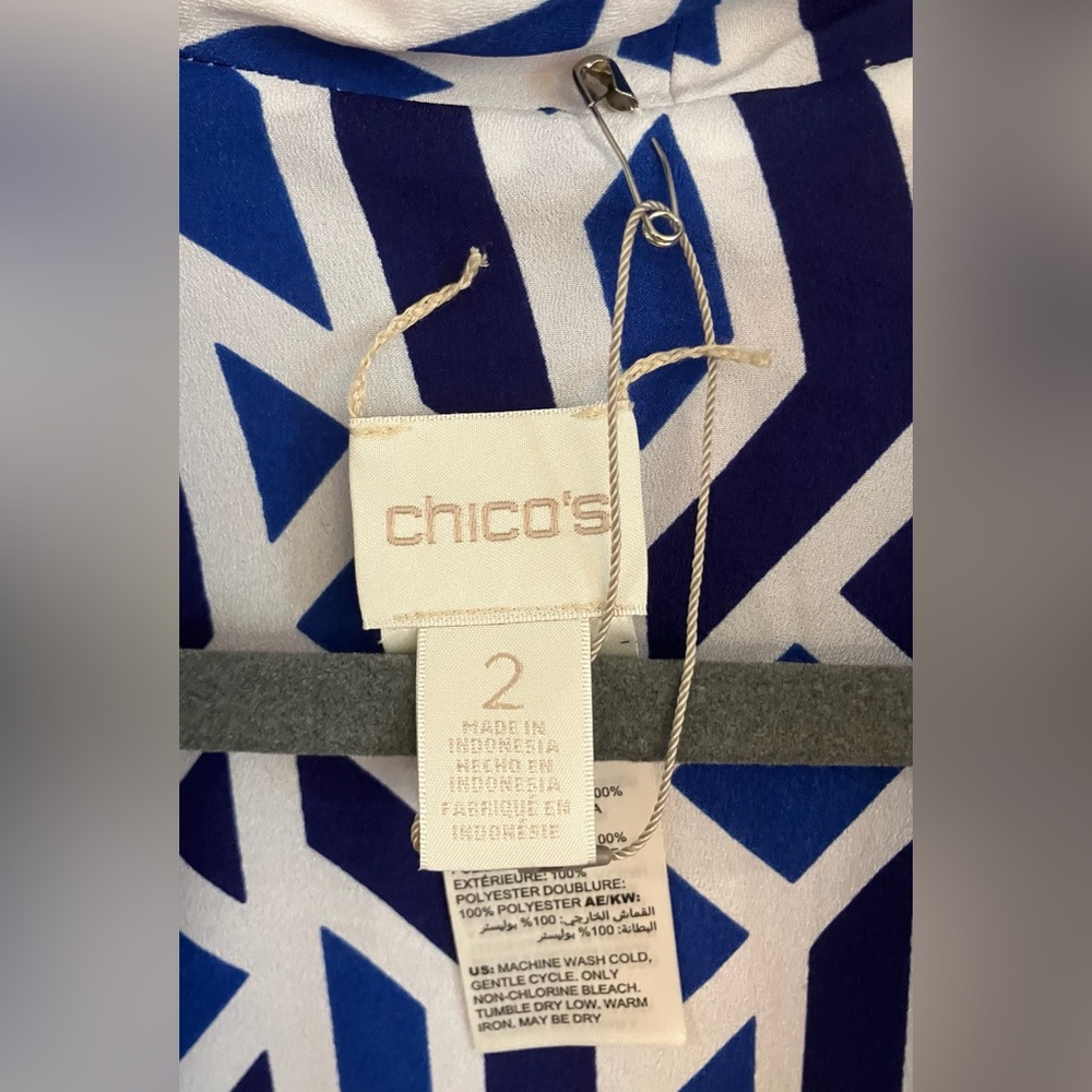 Chico's Multicolor Geometric Patterned Top - image 7